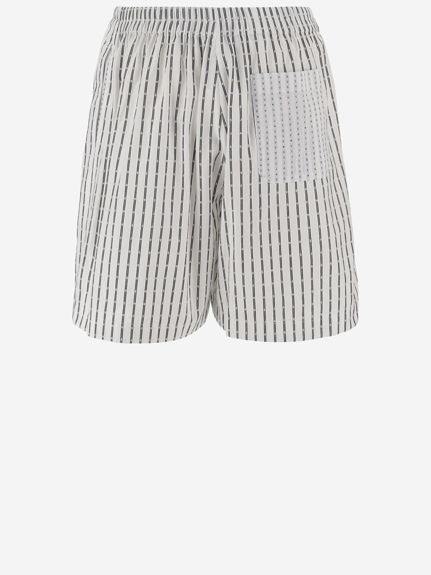 PANTALONI CORTI IN COTONE CON LOGO SOM00539AW00782 1LZ JACQUEMUS 