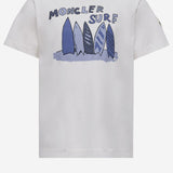 T-shirt in cotone con logo 8C0002589AFV 034 MONCLER ENFANTS 