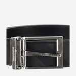 CINTURA REVERSIBILE IN PELLE CON MOTIVO CHECK 8064959 CHARCOALSILVER BURBERRY 