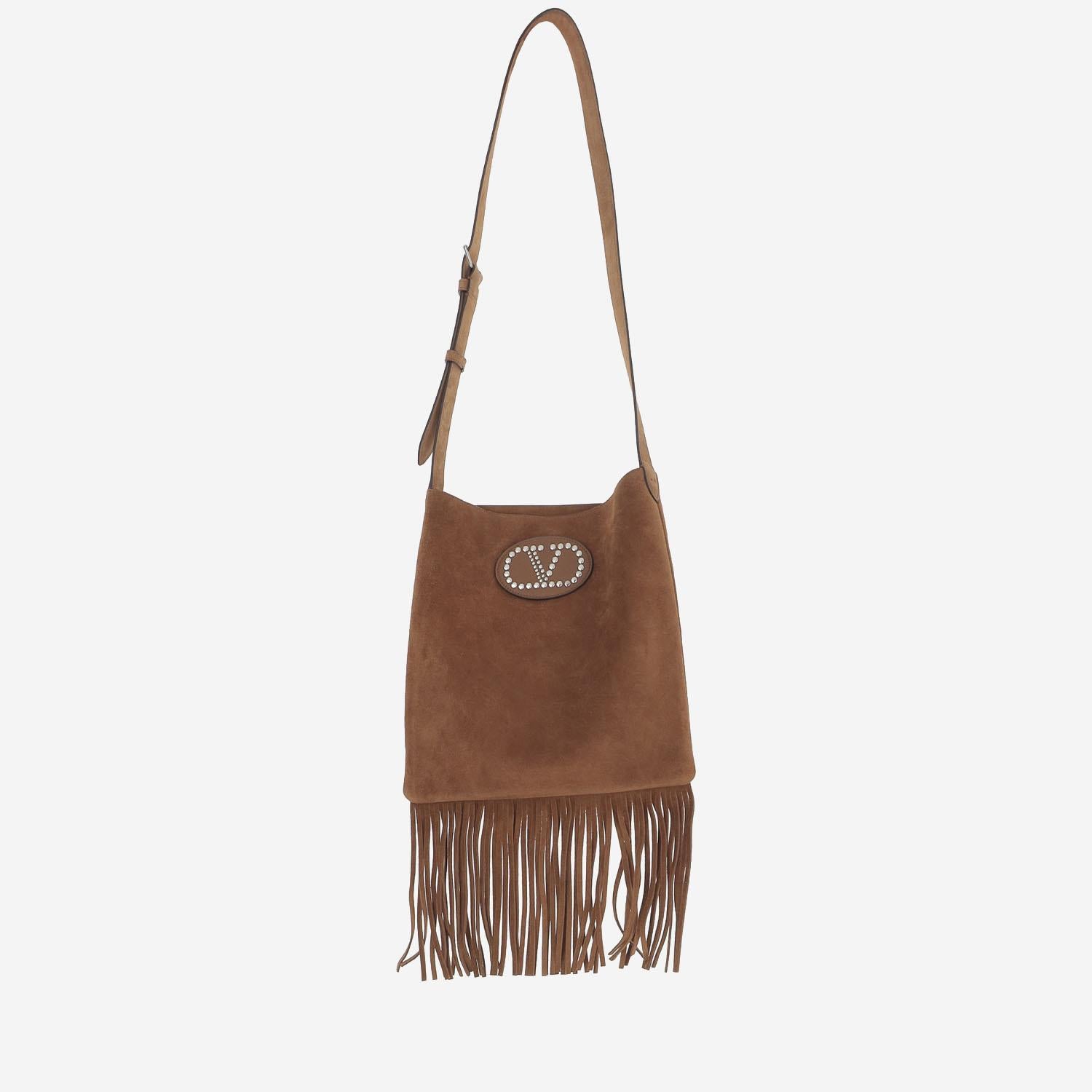 BORSA A SPALLA VALENTINO GARAVANI NELLCÔTE IN SUEDE CON FRANGE 6Y2B0D26SZX RG8 VALENTINO GARAVANI 