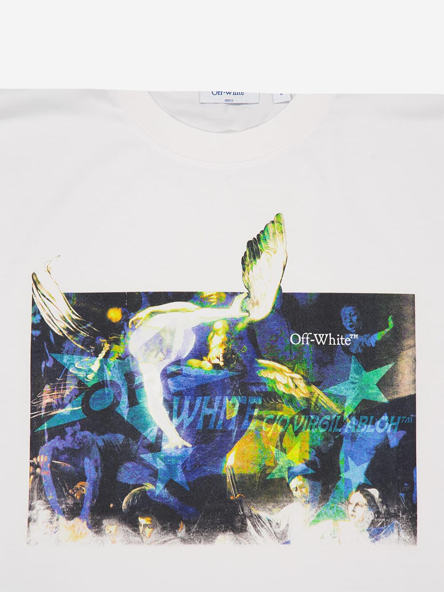 T-SHIRT IN COTONE CON LOGO 44MAA120S26J00C100 1000 OFF-WHITE 