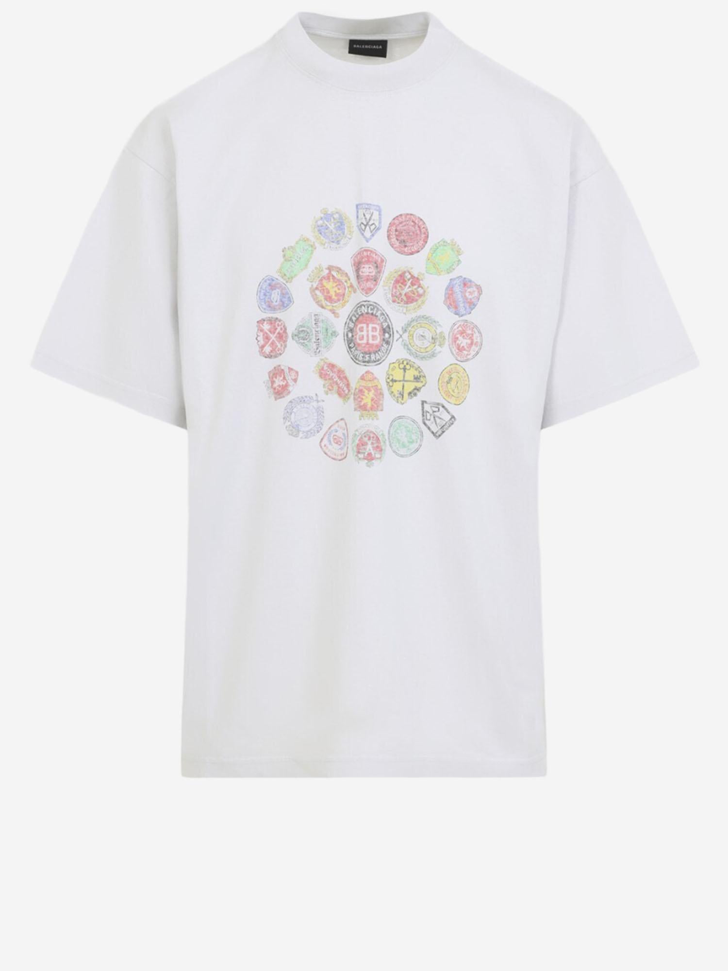 T-SHIRT IN COTONE CON LOGO 764235 TTVH49012 BALENCIAGA 