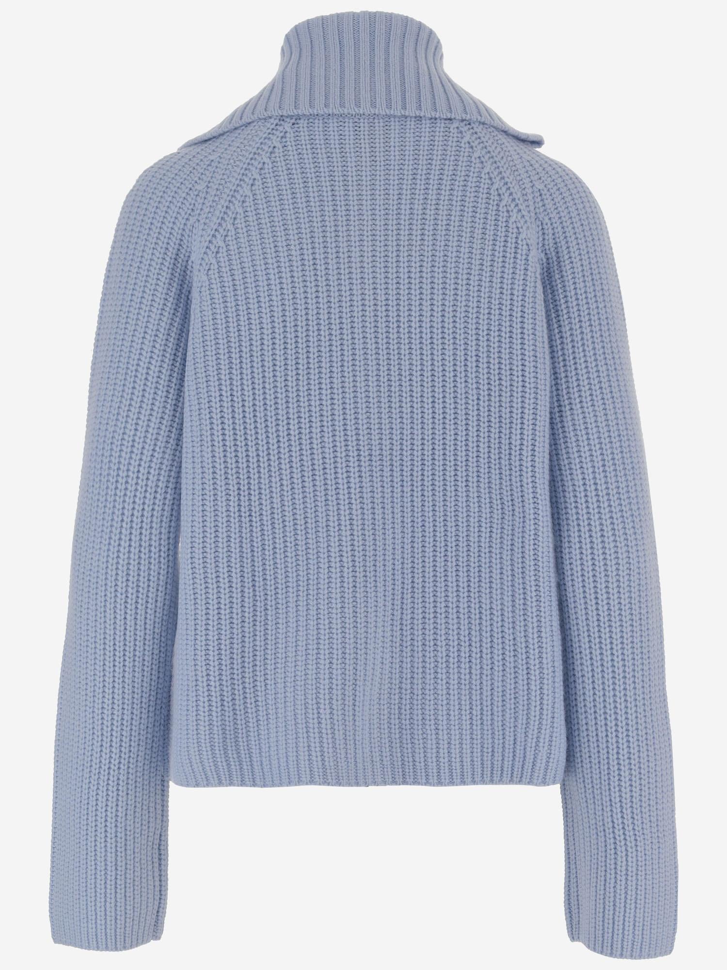 MAGLIONE CON ZIP IN LANA E CASHMERE 25517670 11 ALLUDE 