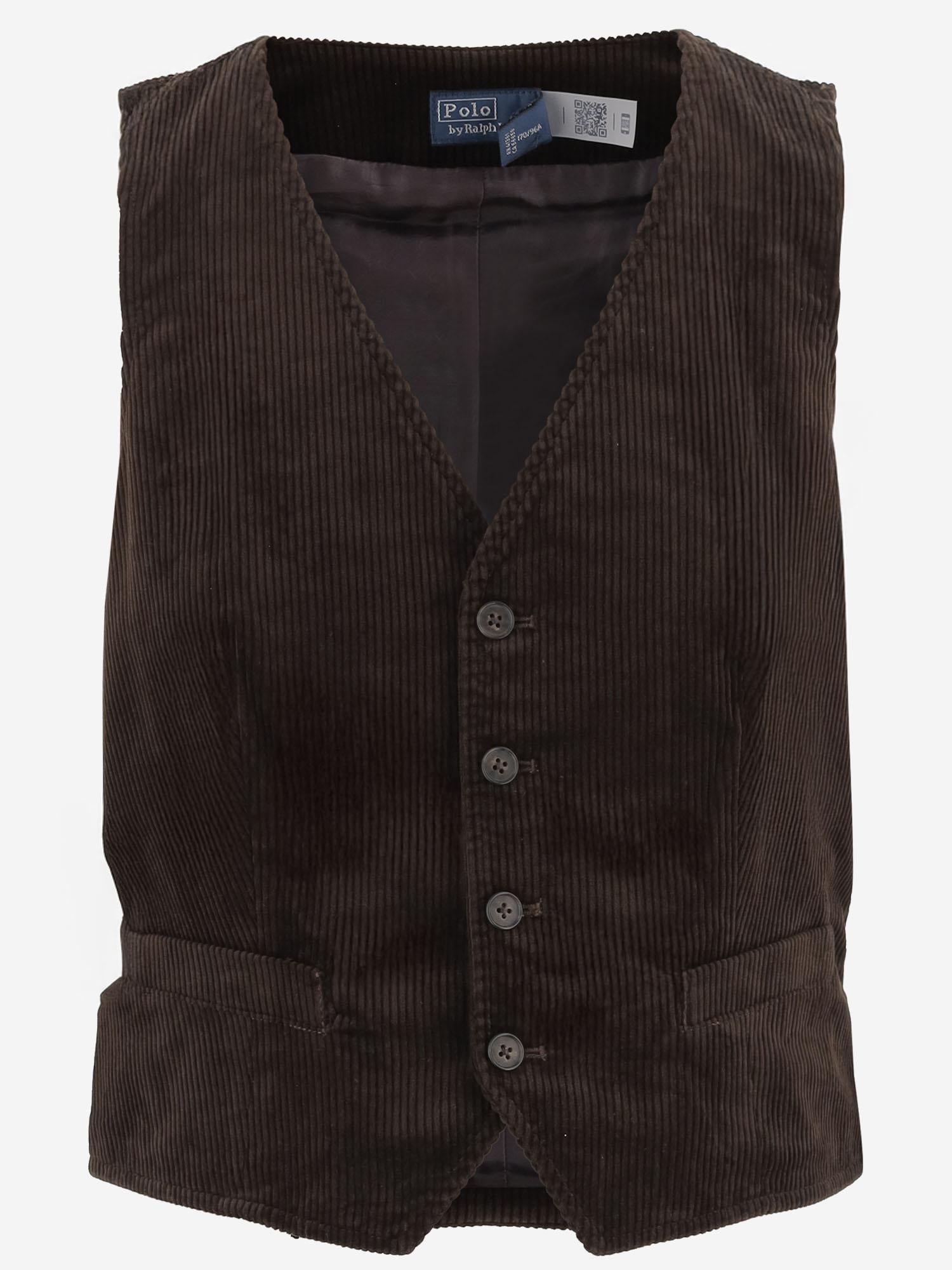 GILET IN VELLUTO A COSTE IN COTONE 211971239 001 POLO RALPH LAUREN 
