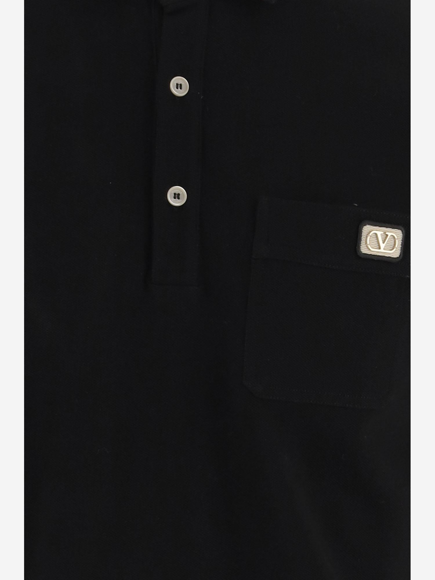 POLO IN COTONE CON LOGO 8V3MH01K AQJ0NO VALENTINO 