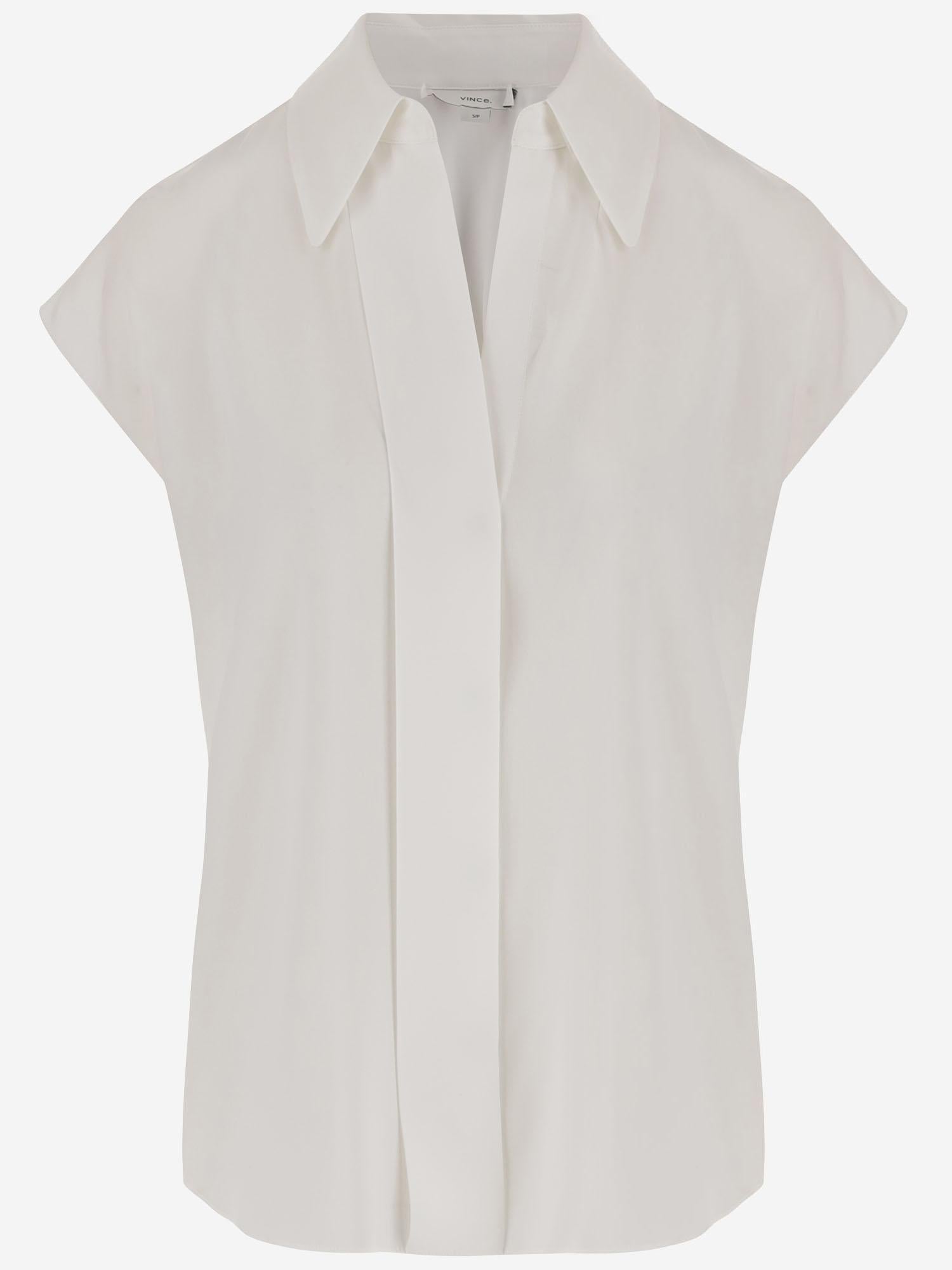 BLUSA IN SETA STRETCH V181613232 118CHK VINCE 