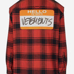 CAMICIA IN MISTO COTONE CON MOTIVO CHECK UE54SH420R RED VETEMENTS 