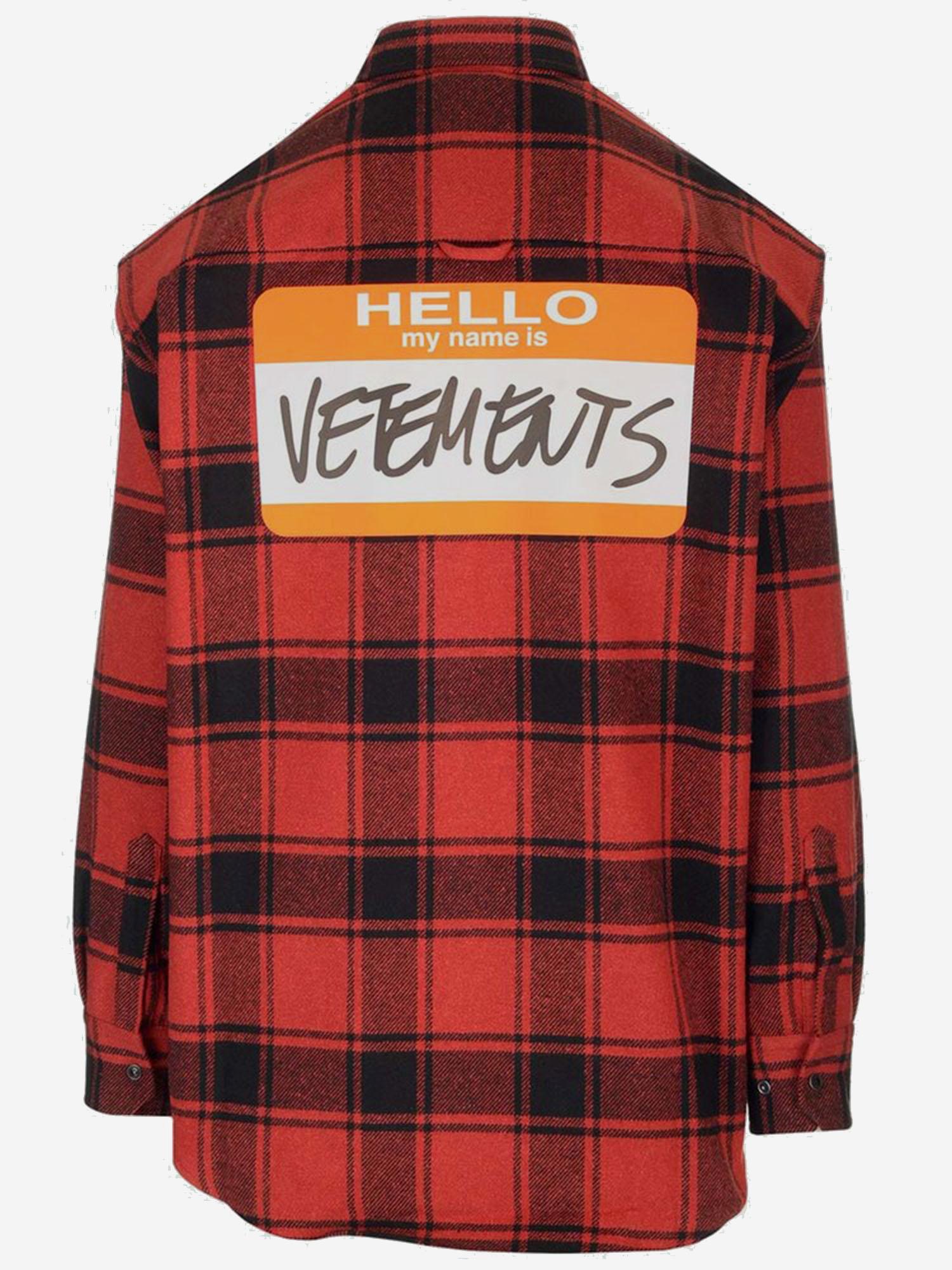 CAMICIA IN MISTO COTONE CON MOTIVO CHECK UE54SH420R RED VETEMENTS 