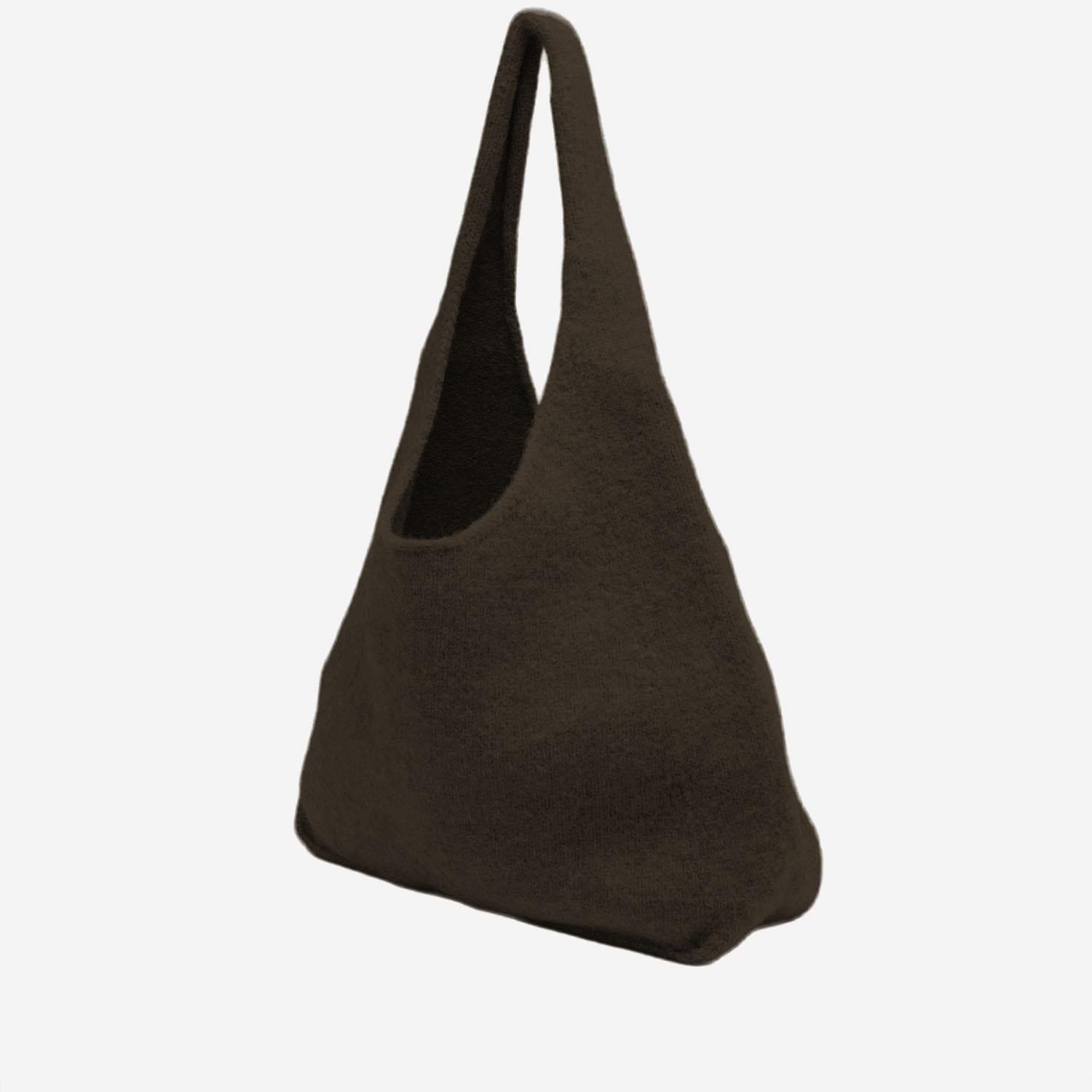 BORSA A SPALLA IN LANA E ALPACA AW25A1728Y195 SOIL LAUREN MANOOGIAN 
