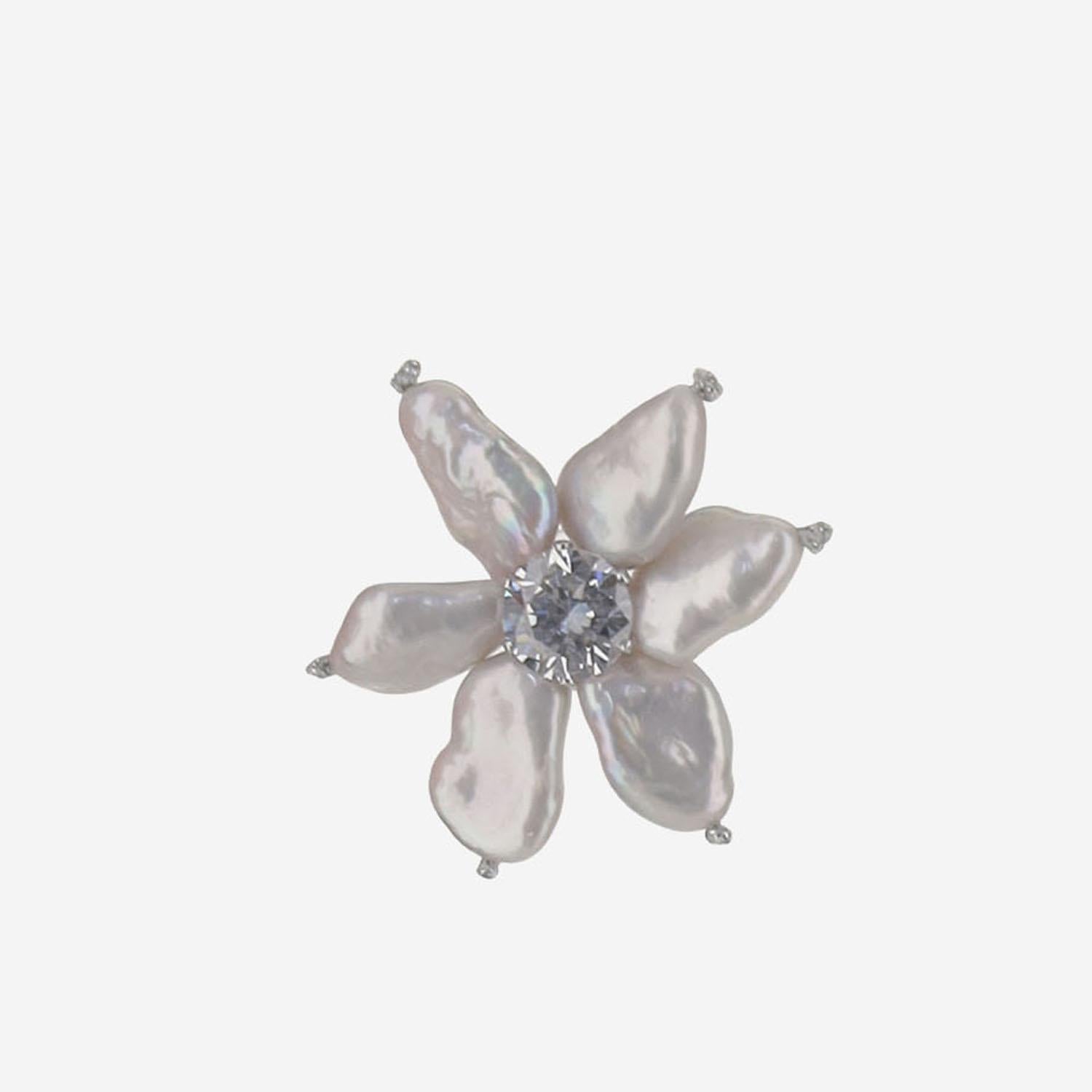 oRECCHINI FIORE FFIORE WHITEROSEGRIGIO MELA 