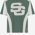 T-SHIRT IN COTONE CON LOGO SG2510106 HUNTERGREENCANNOLICREAM SUMMER GAMES 