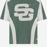 T-SHIRT IN COTONE CON LOGO SG2510106 HUNTERGREENCANNOLICREAM SUMMER GAMES 