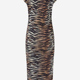ABITO MIDI A TUBINO CON STAMPA ANIMALIER 106371 A356ZC8 PINKO 