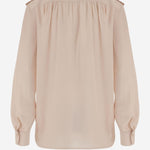 Camicia plissettata in crêpe di seta CH26SHT20005 6H6 CHLOE 