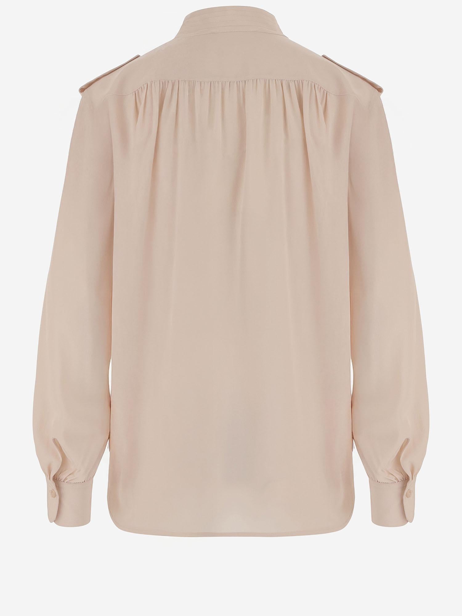 Camicia plissettata in crêpe di seta CH26SHT20005 6H6 CHLOE 