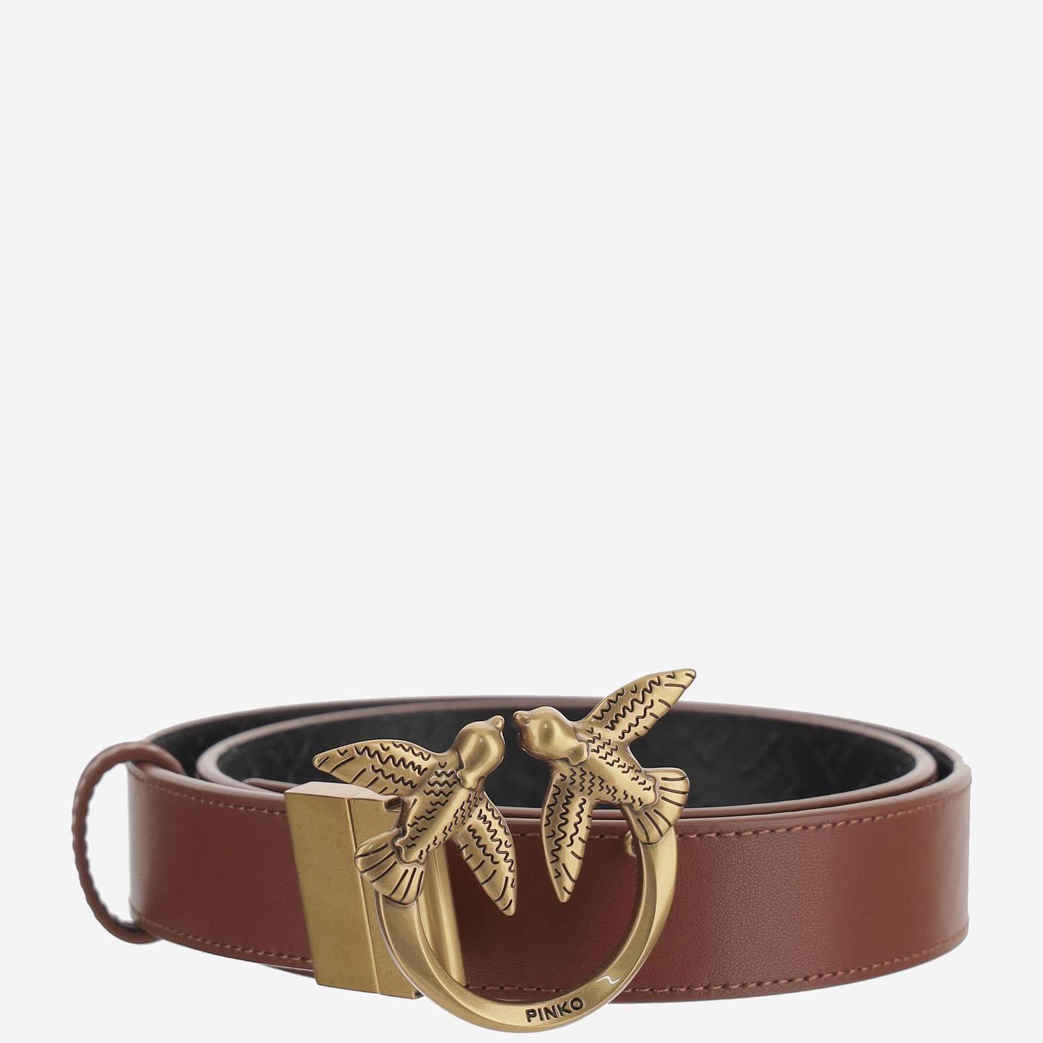 CINTURA IN PELLE CON LOGO 100125 A1Z6LZ9Q PINKO 