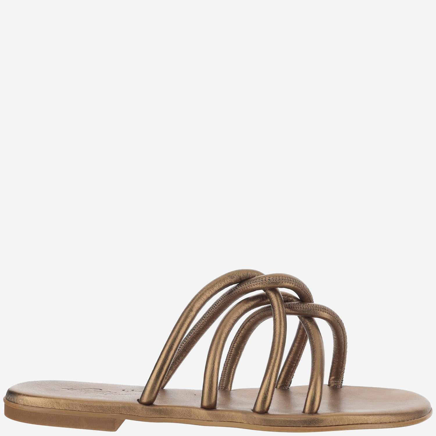 SANDALI IN PELLE TASO TUB BRONZO KIMA 