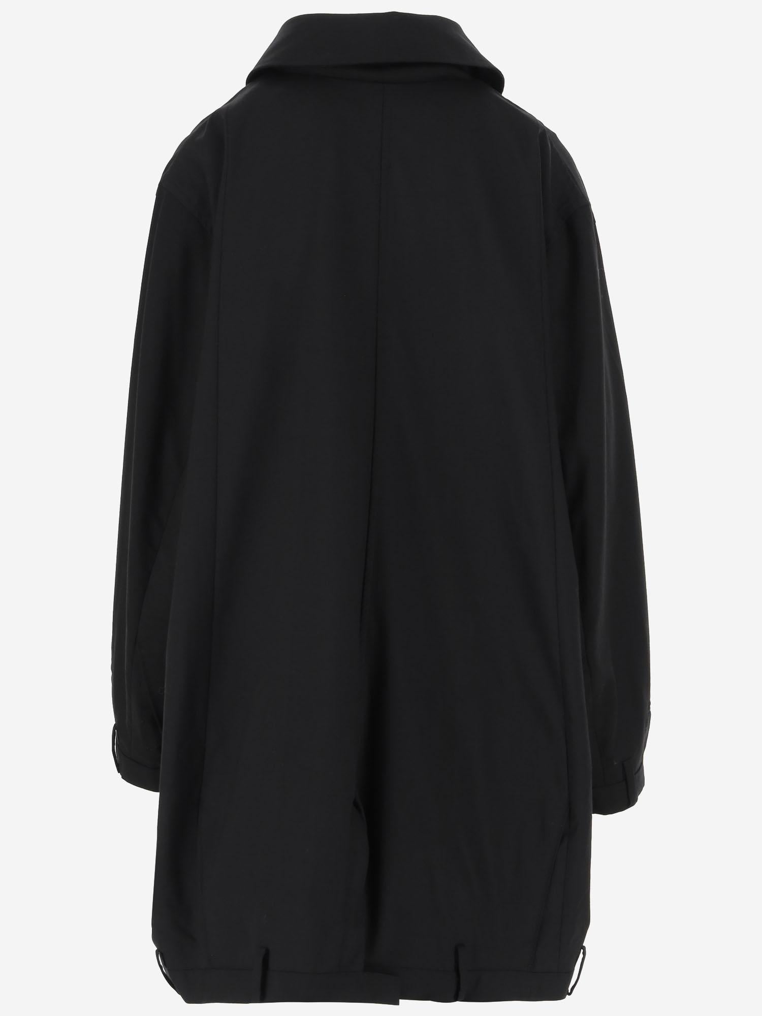 GIUBBOTTO UPSIDE DOWN IN MISTO LANA STRETCH W24036UC2 BLACK HODAKOVA 