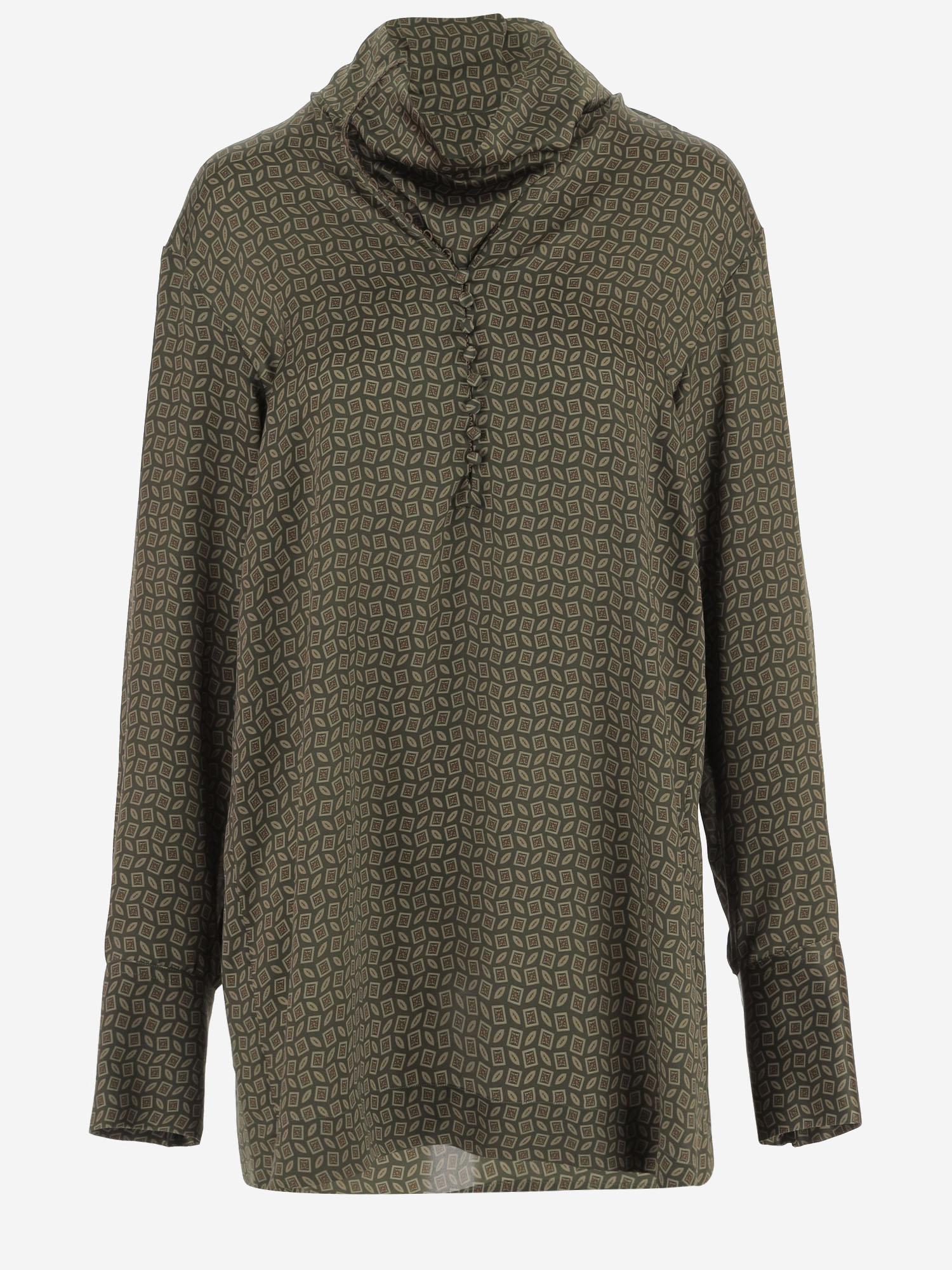 CAMICIA IN SETA CON COLLO DRAPPEGGIATO 010778 2110606 DRIES VAN NOTEN 