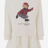ABITO IN MISTO COTONE CON STAMPA POLO BEAR 312981086 001 POLO RALPH LAUREN KIDS 