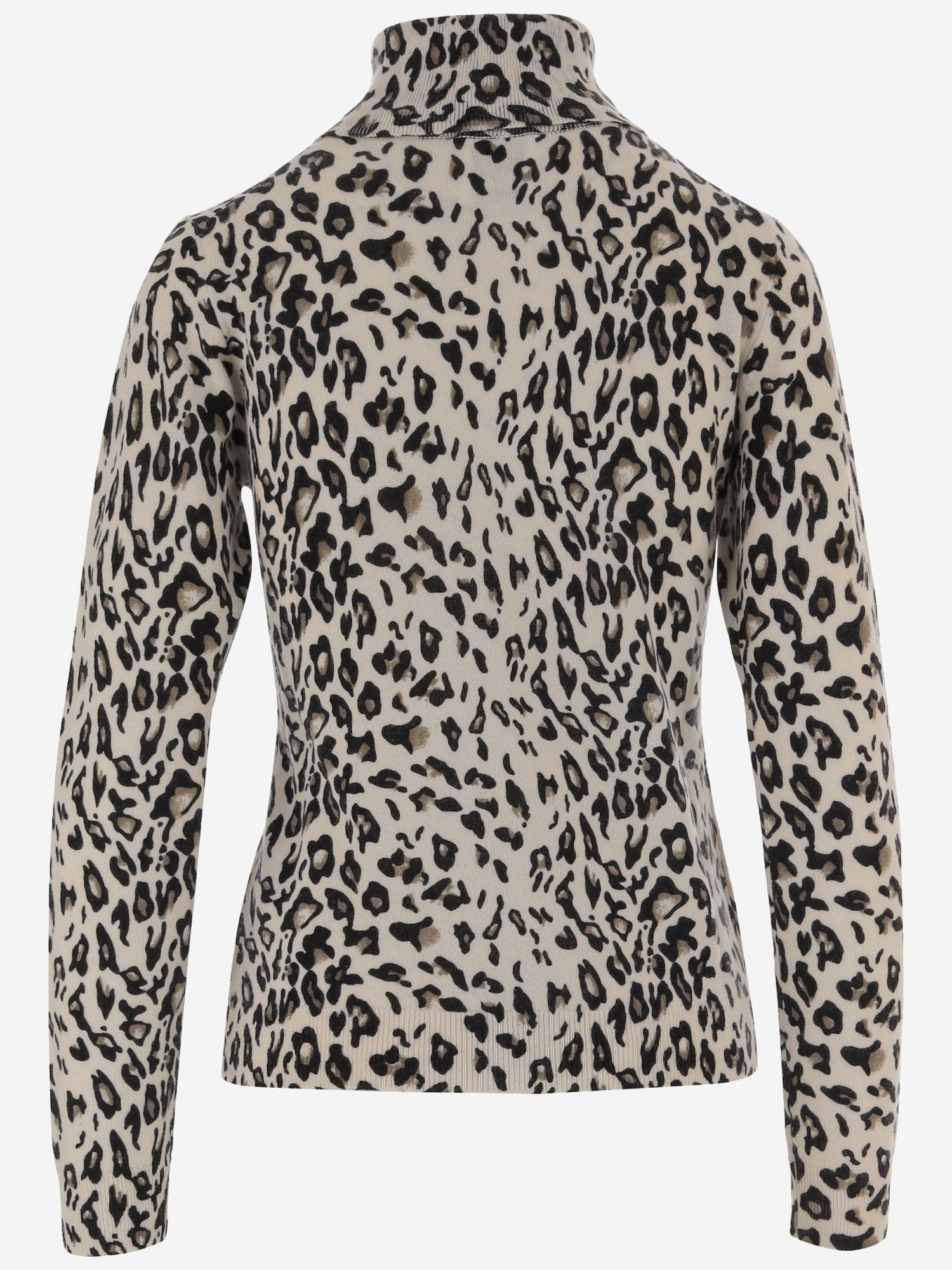 MAGLIONE IN LANA E CASHMERE STAMPA LEOPARDATA 25517642 909 ALLUDE 