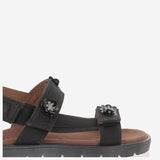 SANDALI IN PELLE E TESSUTO 1349CPNCFP NUBUCKNERO PèPè KIDS 