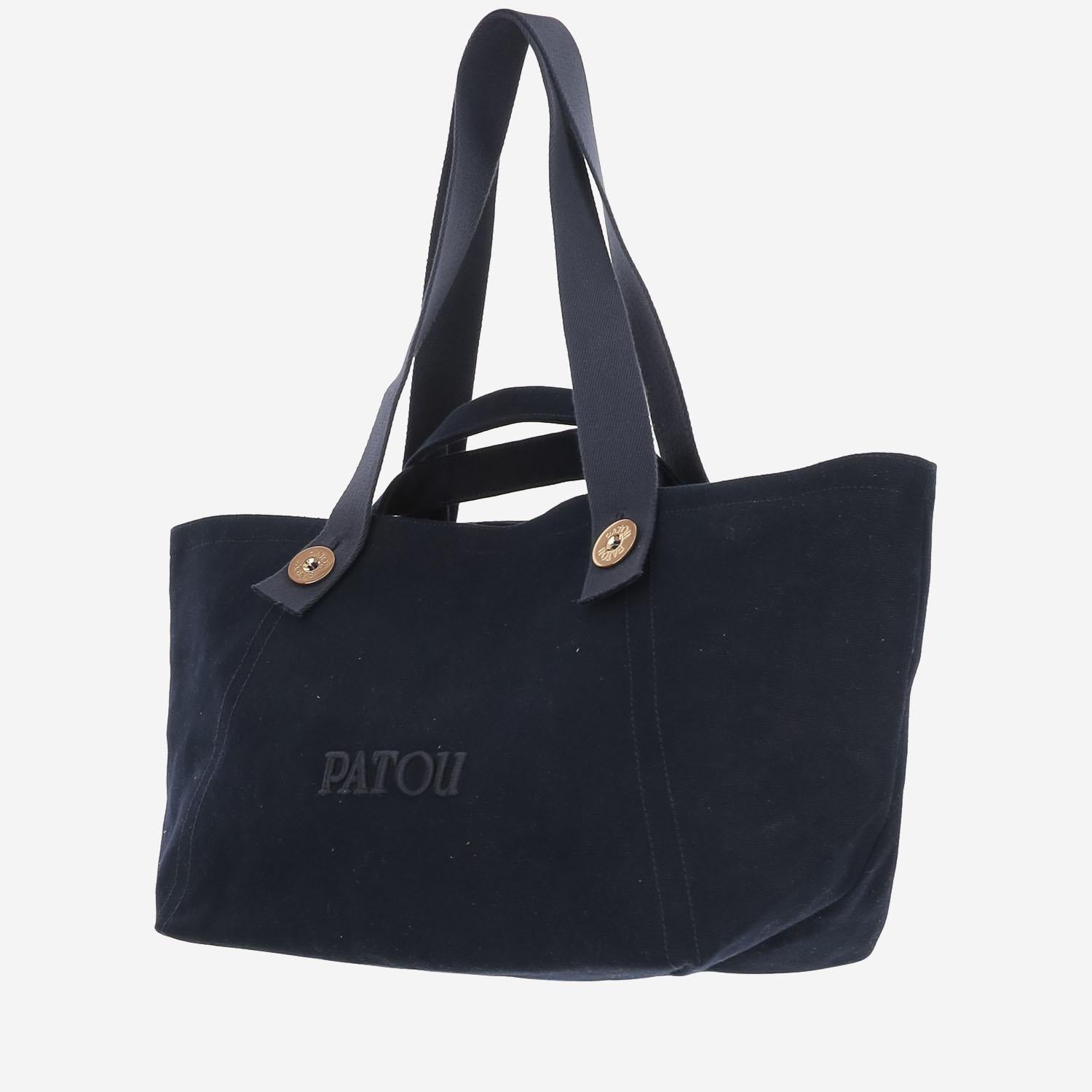 Borsa tote a trapezio grande con logo in cotone AC0890076 699N PATOU 