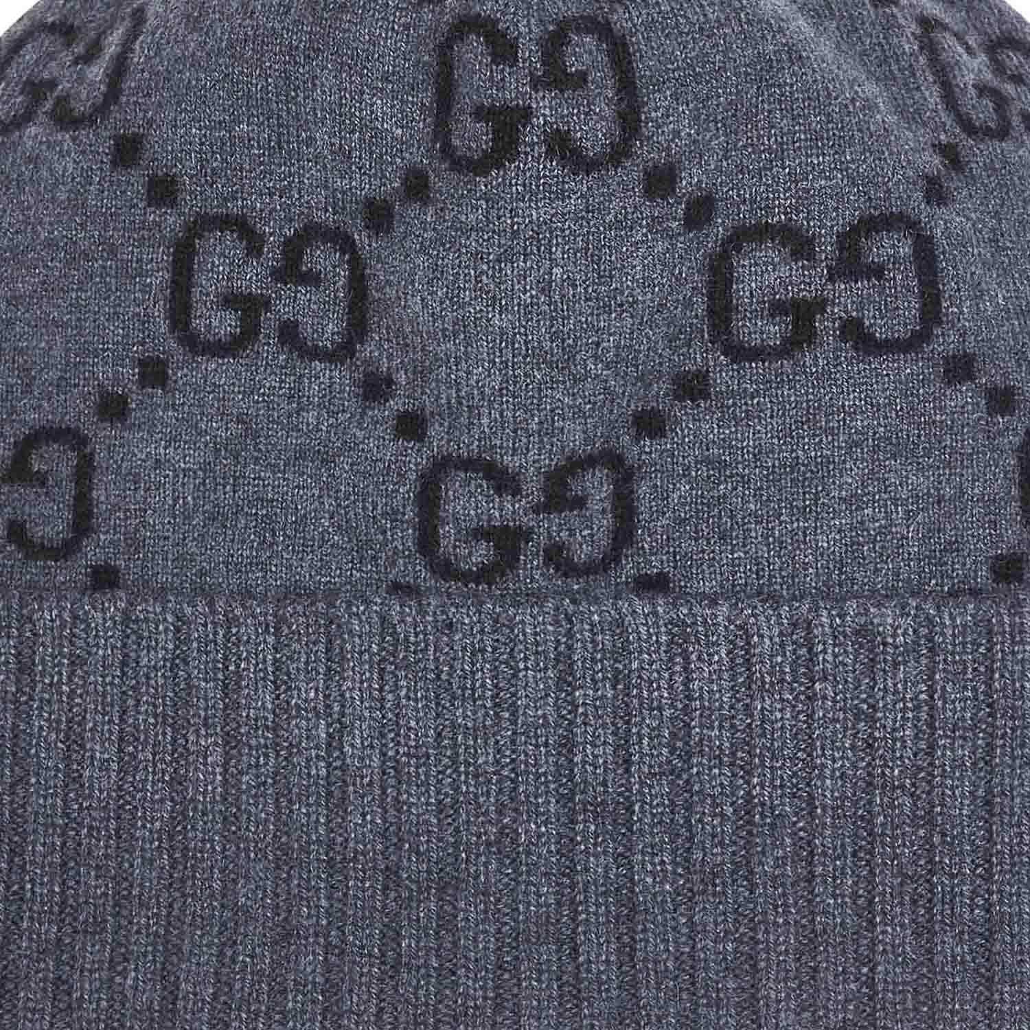 Beanie in jacquard di cashmere GG 811392 4GABX1260 GUCCI 