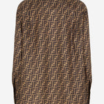 CAMICIA IN SETA CON MOTIVO FF FS8107 A8G3F118W FENDI 