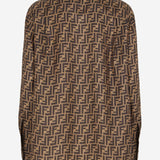 CAMICIA IN SETA CON MOTIVO FF FS8107 A8G3F118W FENDI 
