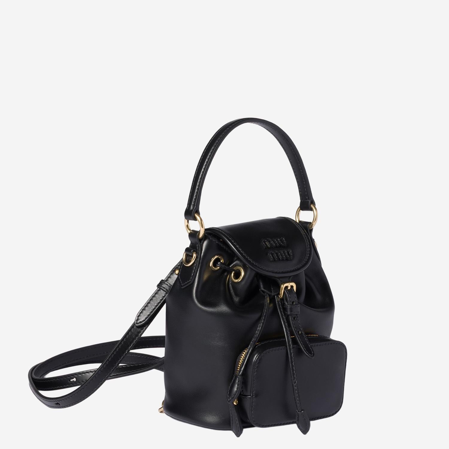 ZAINO IN PELLE CON LOGO 5BZ045 2CRWF0002 MIU MIU 