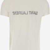 T-SHIRT IN COTONE CON LOGO 663278 Y37AW9744 SAINT LAURENT 