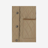 Giacca corta in nylon trapuntato 8107466 FLAX/SANDIPCHECK BURBERRY 