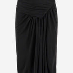 GONNA IN VISCOSA DRAPPEGGIATA 776439 Y7F981000 SAINT LAURENT 