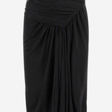 GONNA IN VISCOSA DRAPPEGGIATA 776439 Y7F981000 SAINT LAURENT 