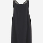 ABITO IN SETA CON DETTAGLIO IN PIZZO 10752W3960 BLK THE ROW 