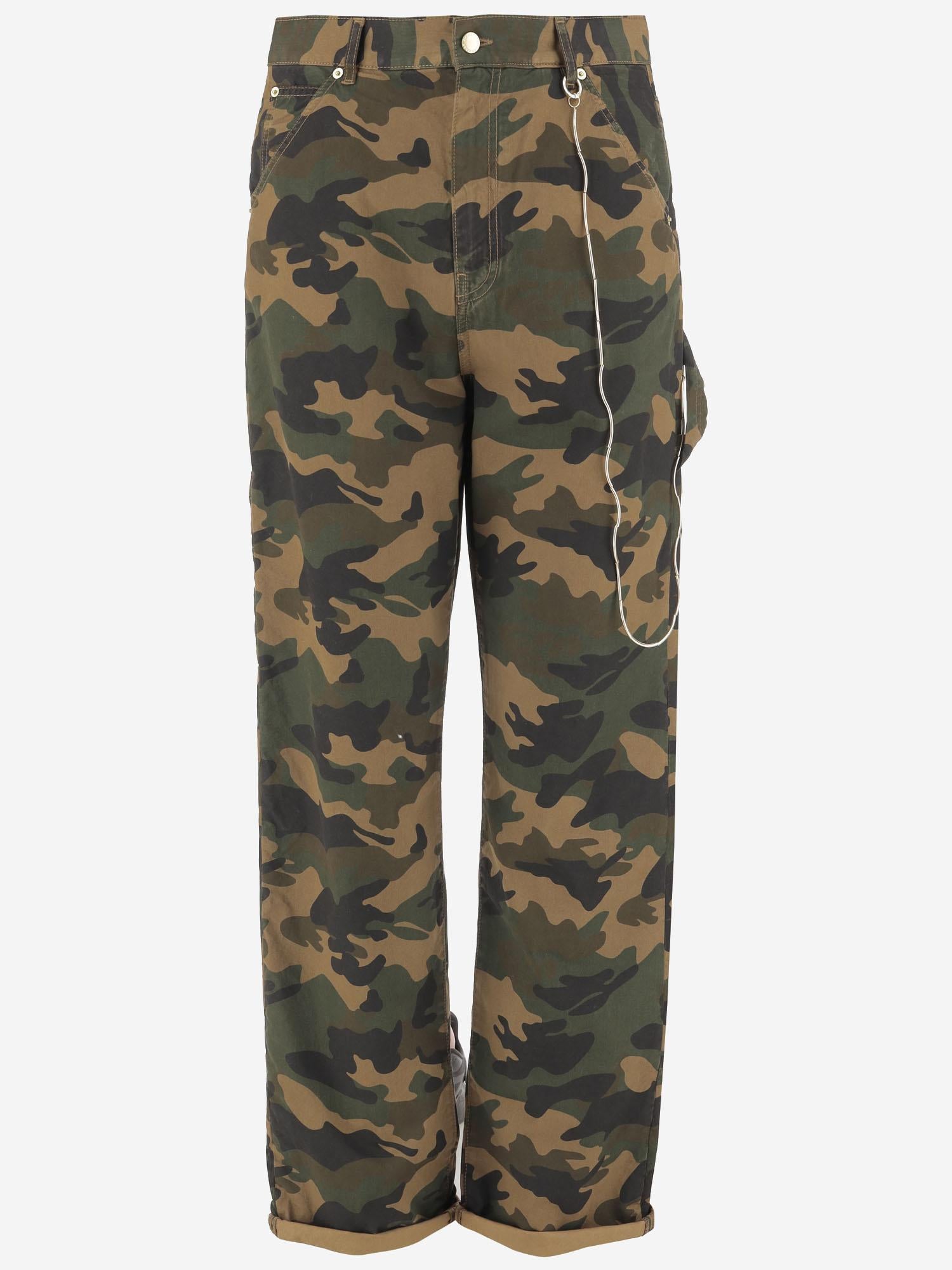 PANTALONI CARGO MIMETICI IN COTONE WTR68 FAP160018 DARKPARK 