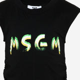 ABITO IN COTONE CON LOGO S6MSJGDR064 110 MSGM KIDS 