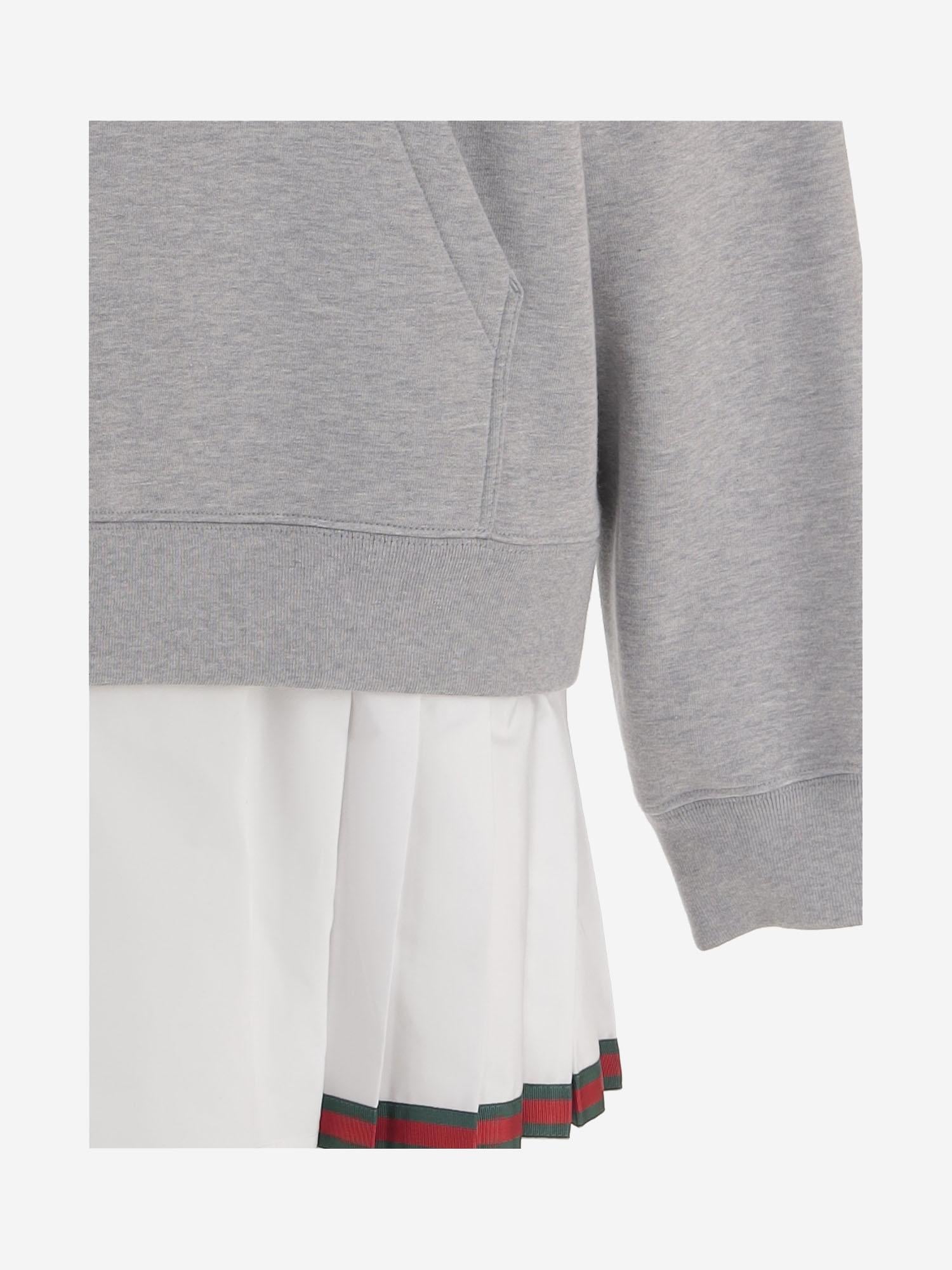 ABITO IN COTONE CON GONNA PLISSÉ 843676 XJHIT1087 GUCCI 