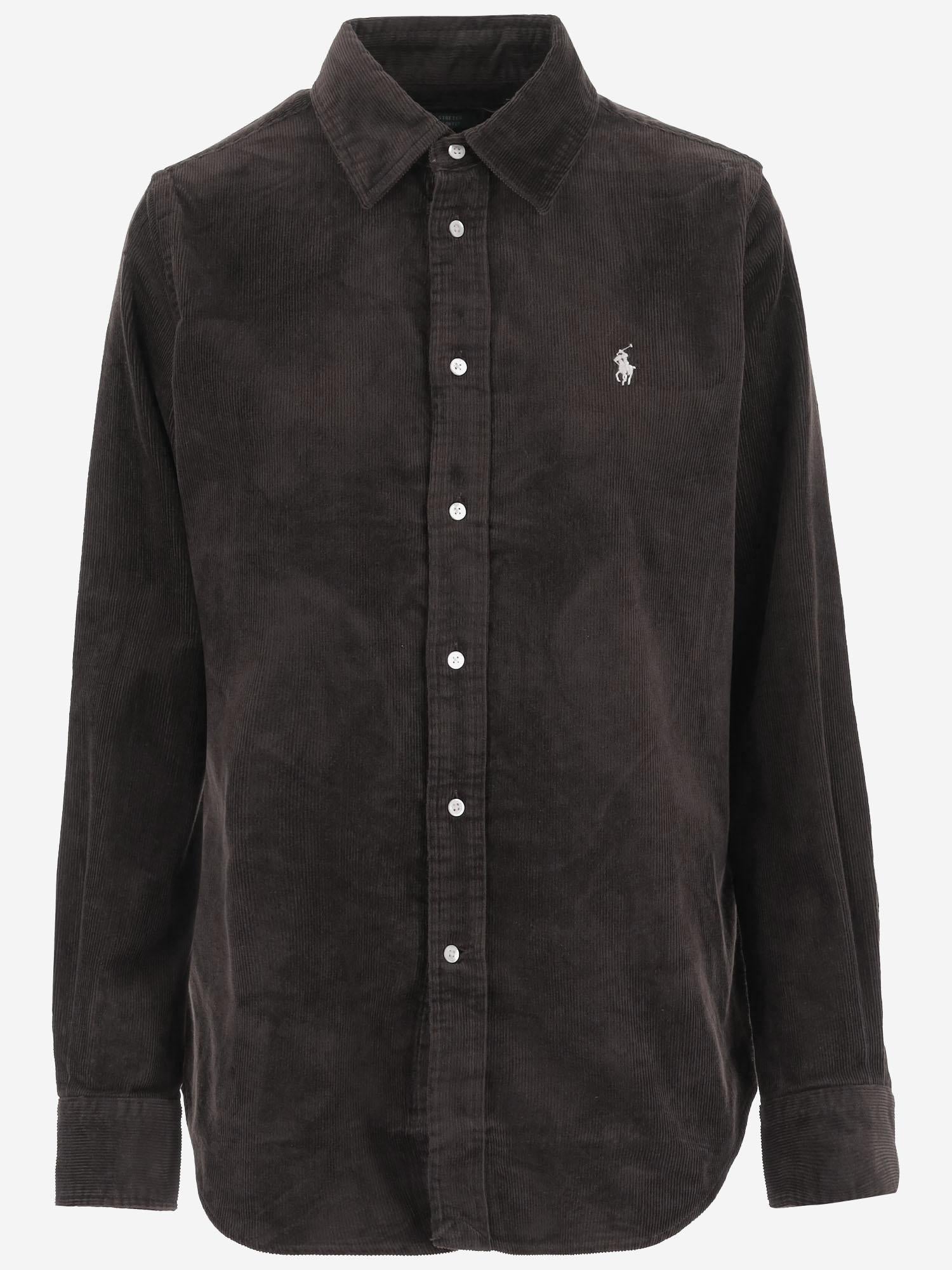 CAMICIA IN VELLUTO DI COTONE STRETCH 211971526 002 POLO RALPH LAUREN 