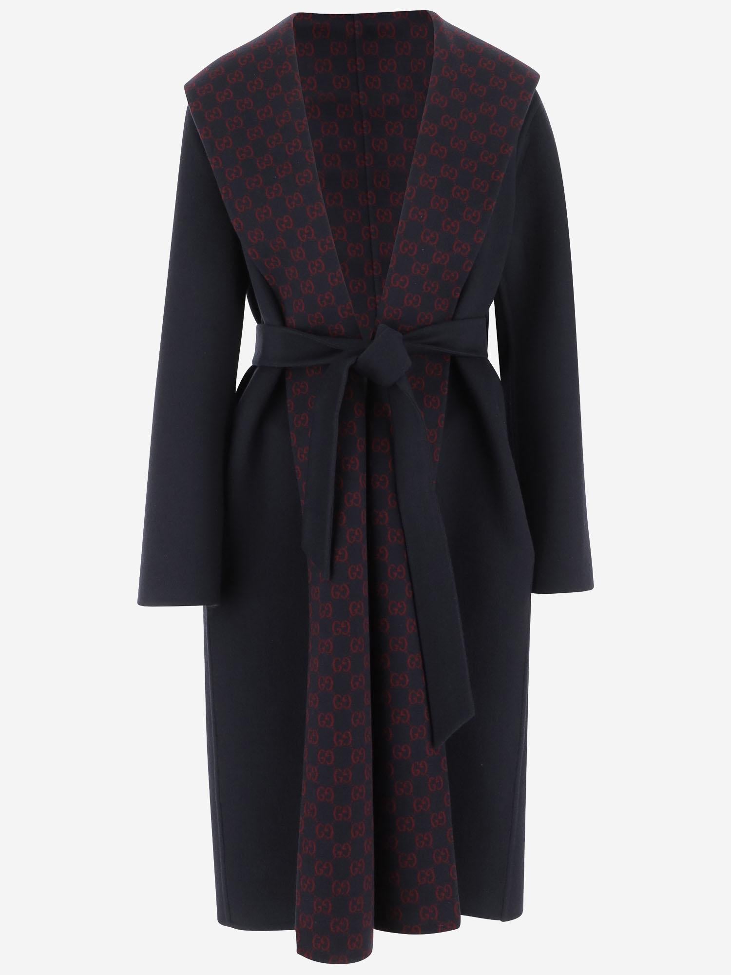 CAPPOTTO REVERSIBILE IN MISTO LANA E SETA GG 793634 ZAQW04692 GUCCI 