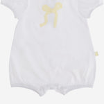 Tutina in cotone stretch con fiocco P25TO273MF032 0121 IL GUFO KIDS 