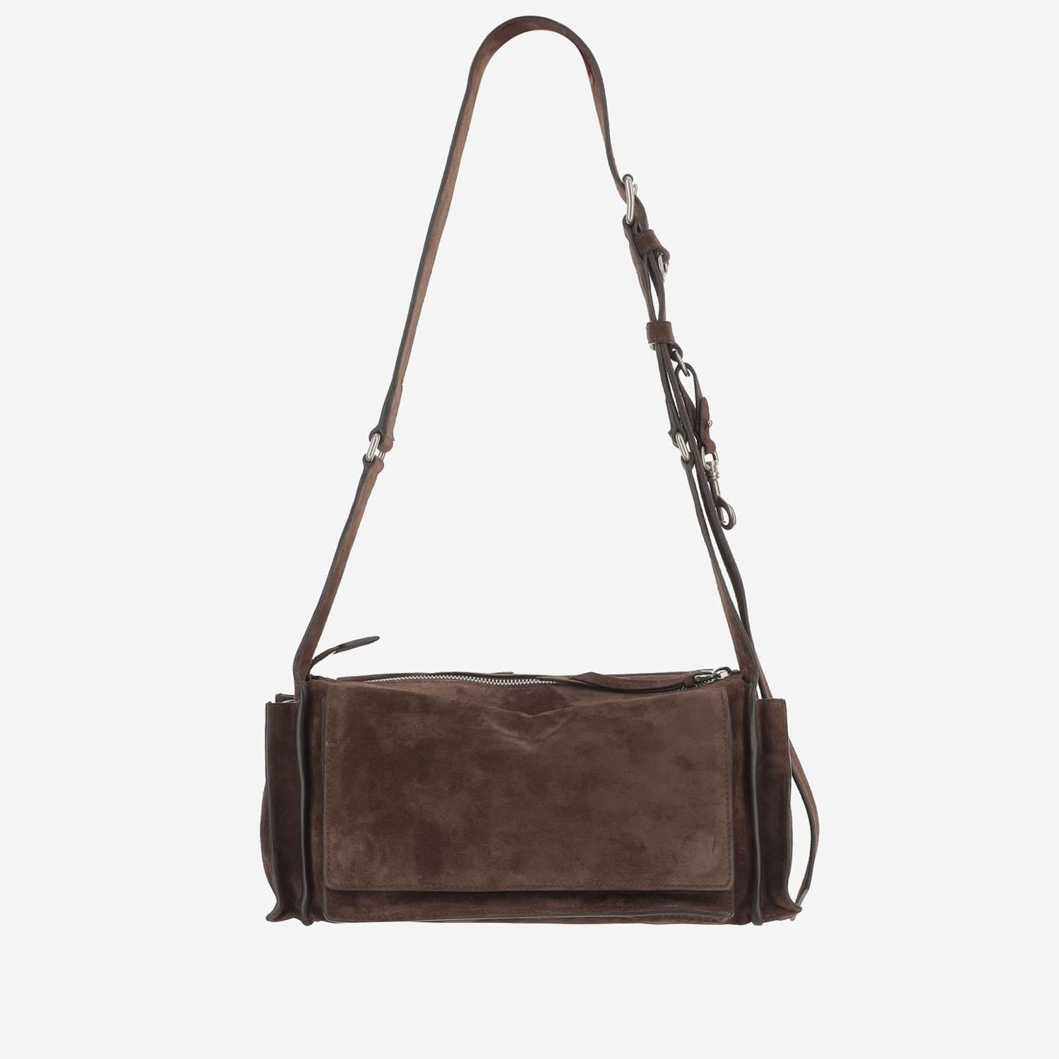 Borsa a tracolla Utilitaire in pelle scamosciata 5BC205 2CSSF0003 MIU MIU 