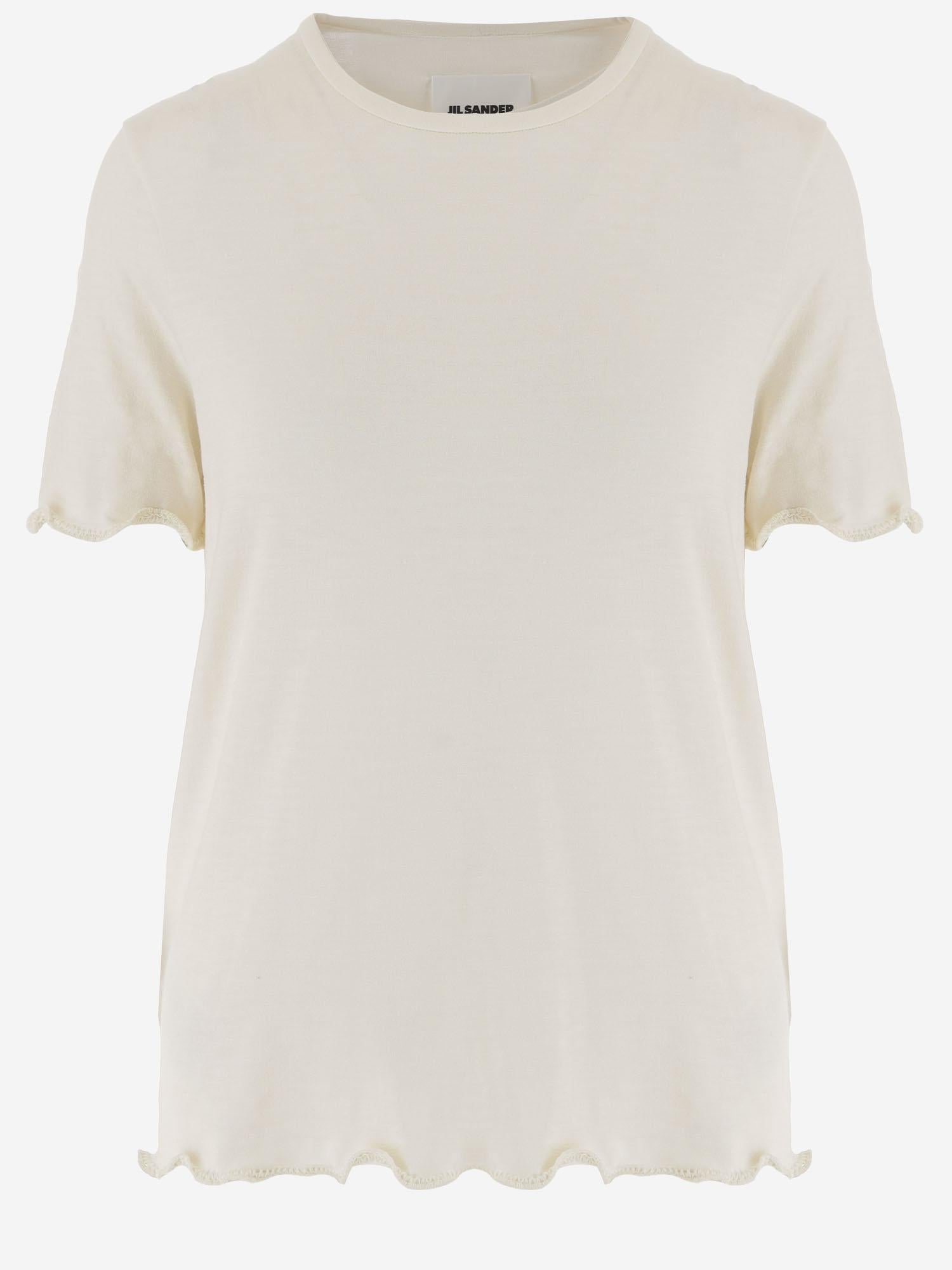 T-SHIRT IN MISTO SETA J01NF0006 J20341105 JIL SANDER 
