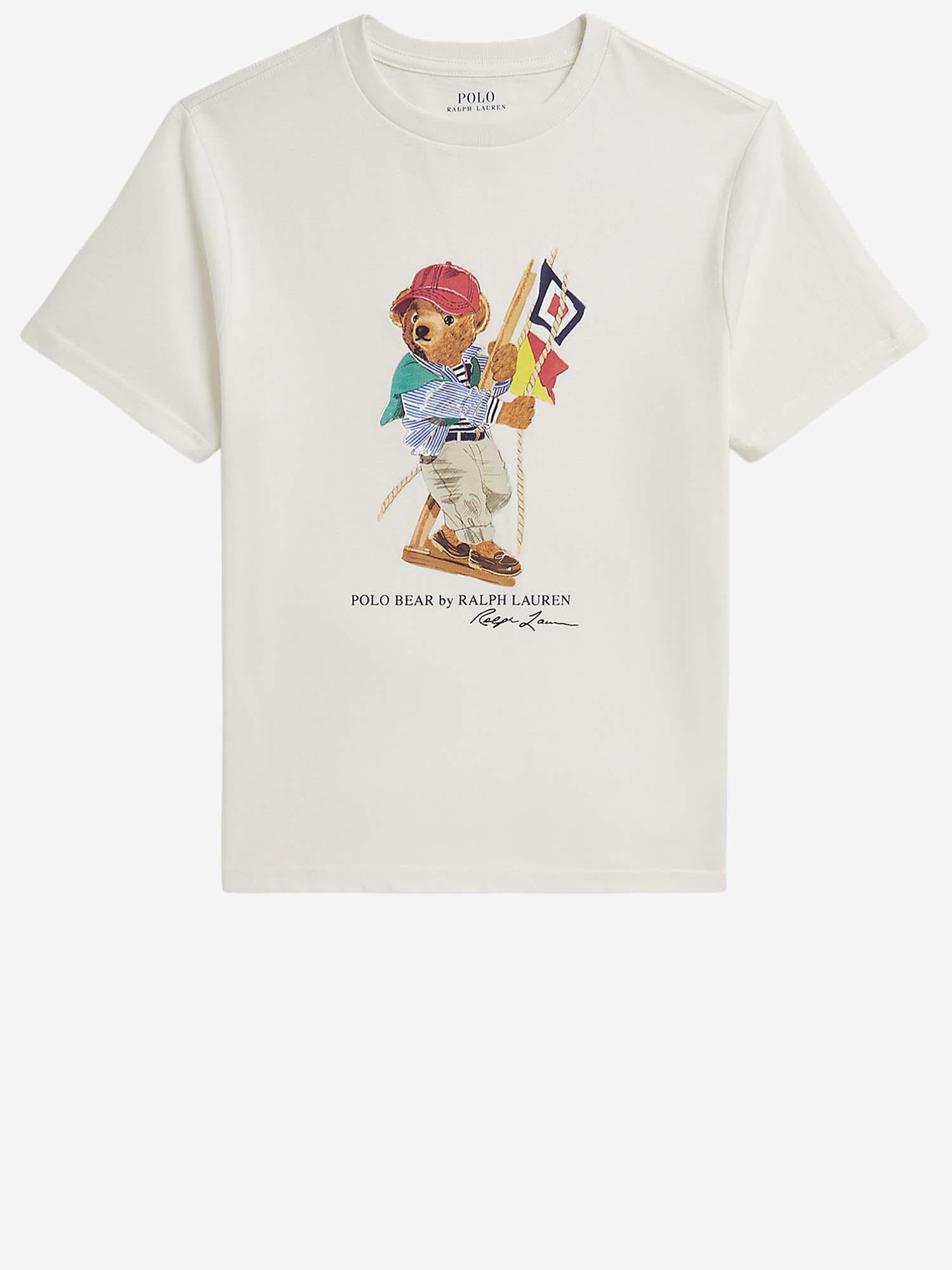 T-SHIRT POLO BEAR IN JERSEY DI COTONE 323A12428 001 POLO RALPH LAUREN KIDS 