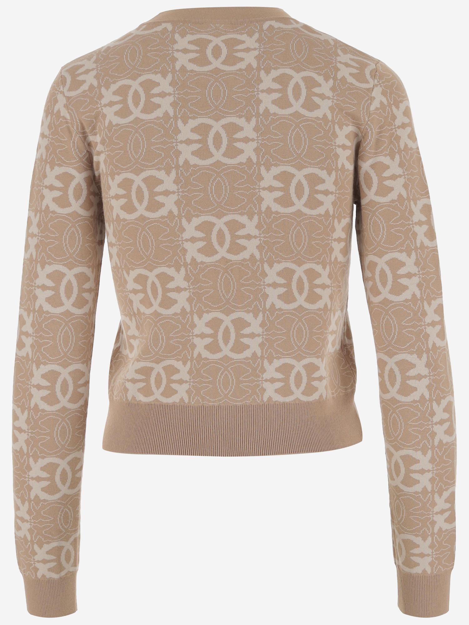 MAGLIA LOVE BIRDS IN MISTO VISCOSA 106041 A2YDC4Z PINKO 