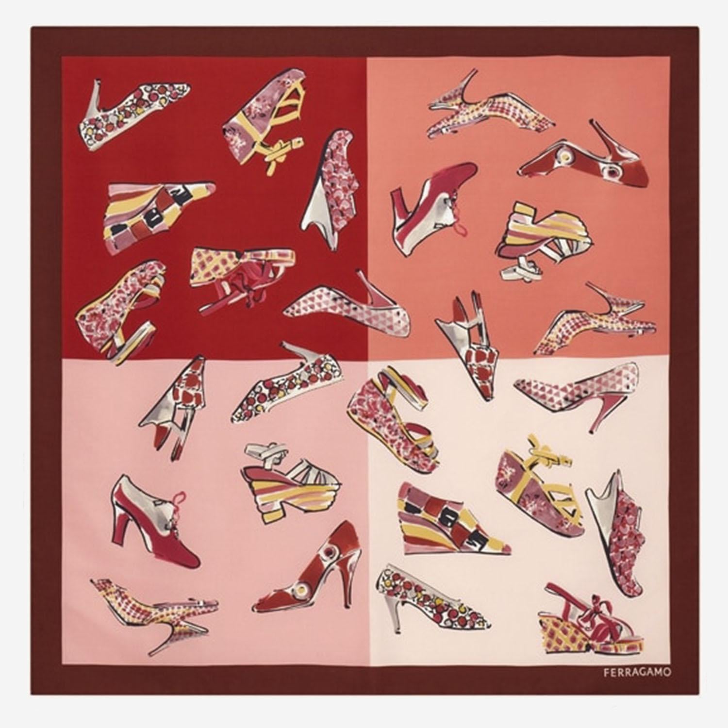 FOULARD IN SETA CON STAMPA GENIO 310231 002 SALVATORE FERRAGAMO 