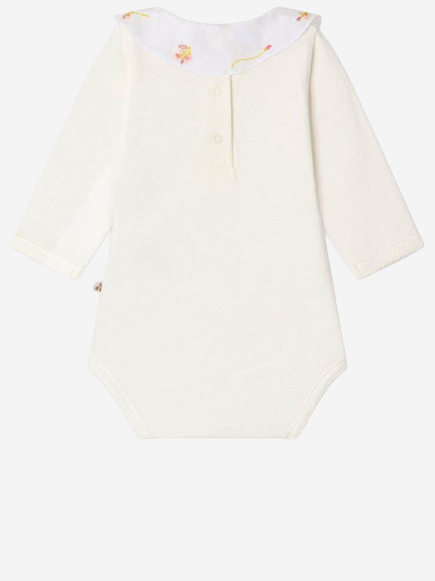 BODY IN COTONE CON COLLETTO RICAMATO S06NUNK00003 002 BONPOINT KIDS 