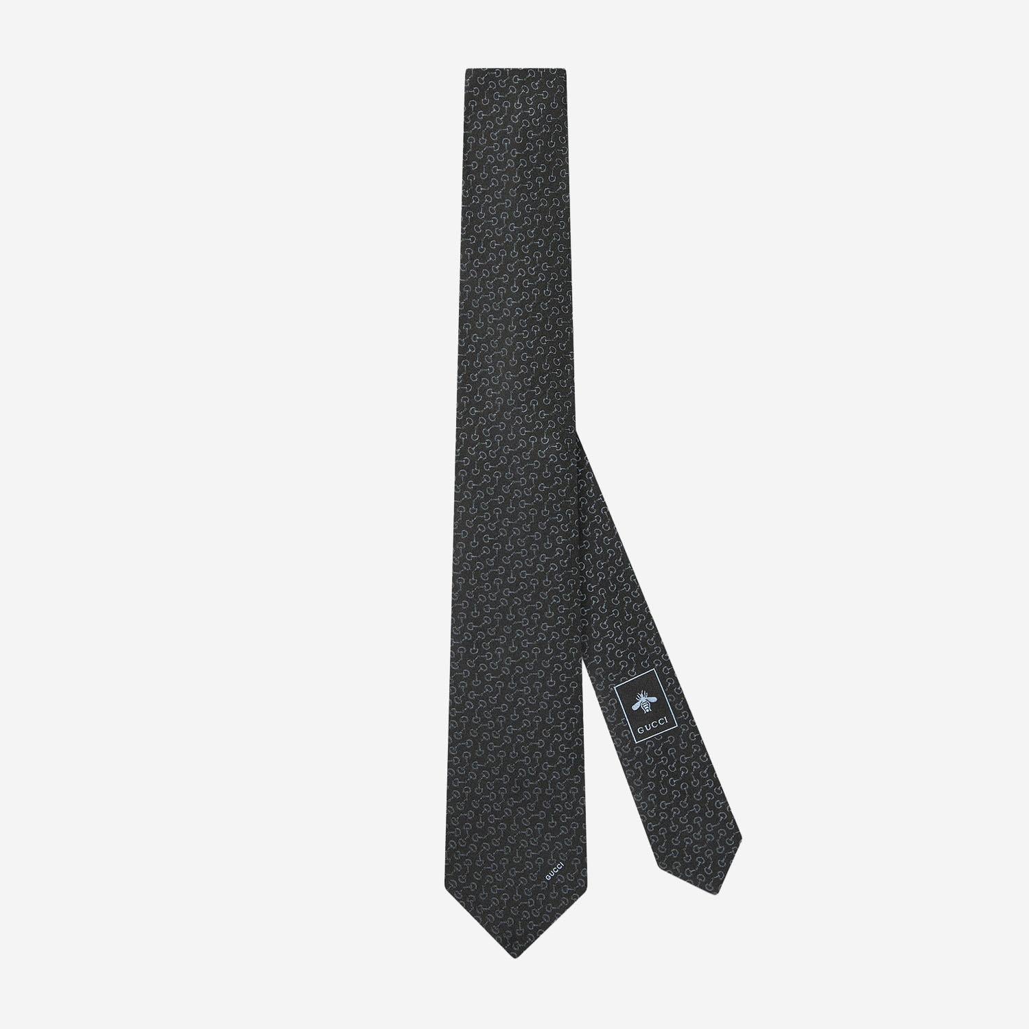 CRAVATTA IN SETA JACQUARD 848551 4E0091000 GUCCI 
