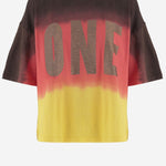 T-SHIRT IN COTONE CON LOGO ALAN CHOCOREDYELLOW ONE TEE 